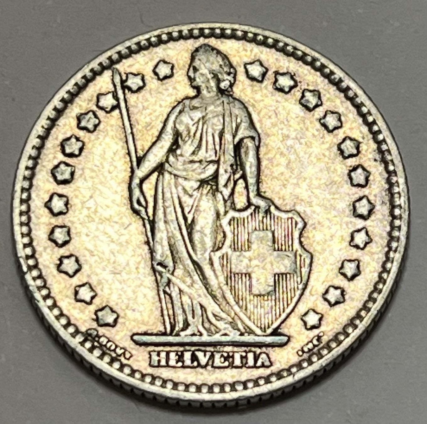 Tutti le monete: 1 Franken - stehende Helvetia - 1928 B – Usato da Dietikon venduto da Numis8953 1