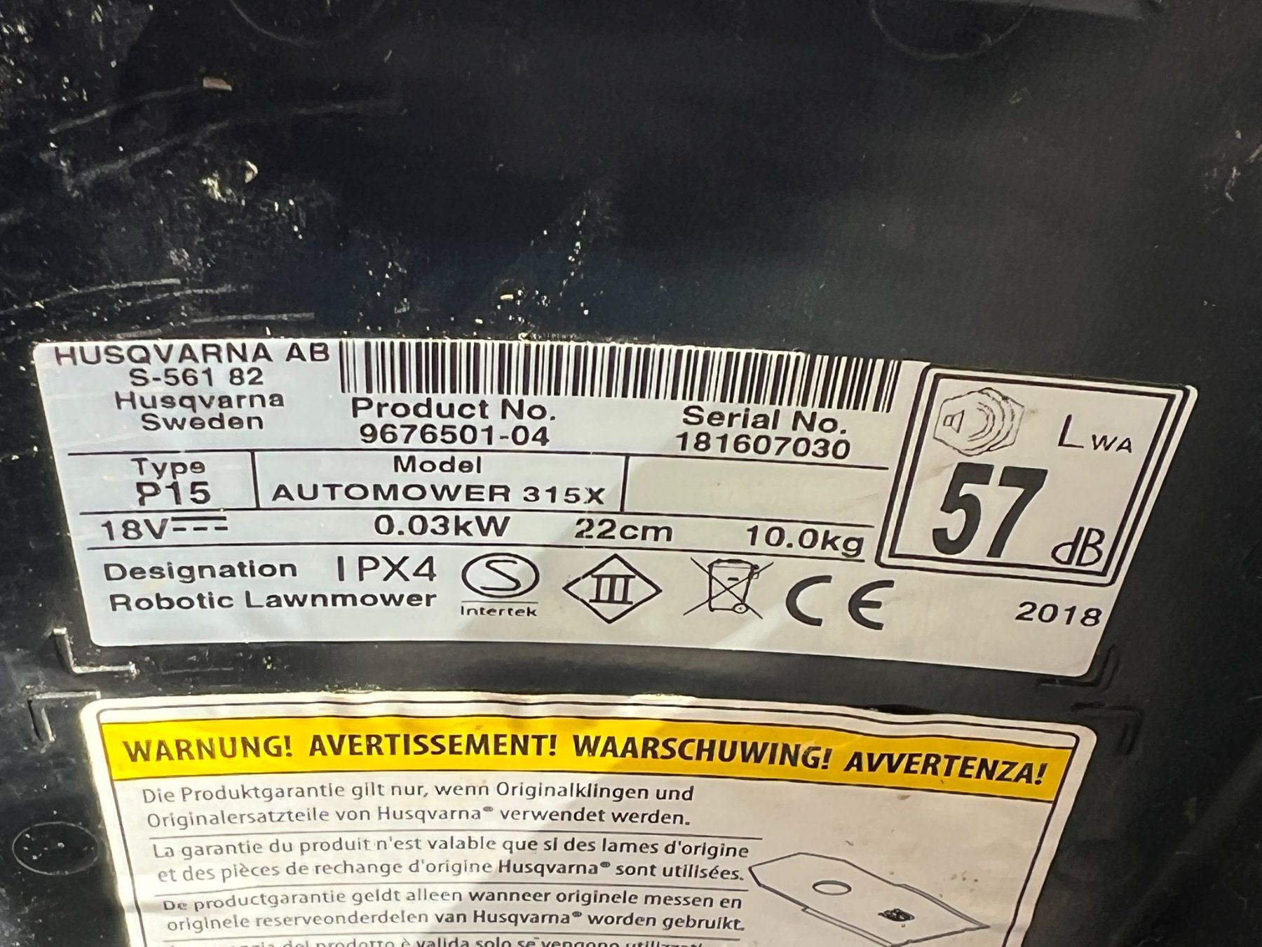 Husqvarna Tagliaerba: Mähroboter - Husqvarna 315X – Usato da Russikon venduto da proxilia 2