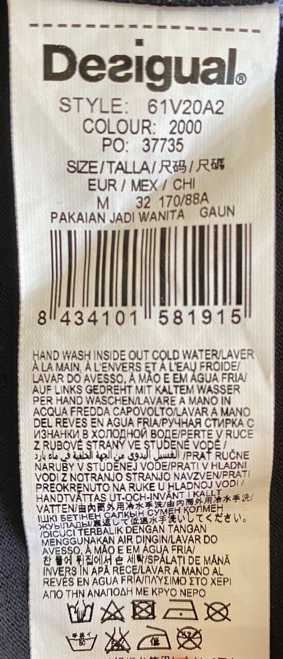Vestiti: Kleid Desigual Grösse M schwarz / weiss – Usato da Bern venduto da West73 1
