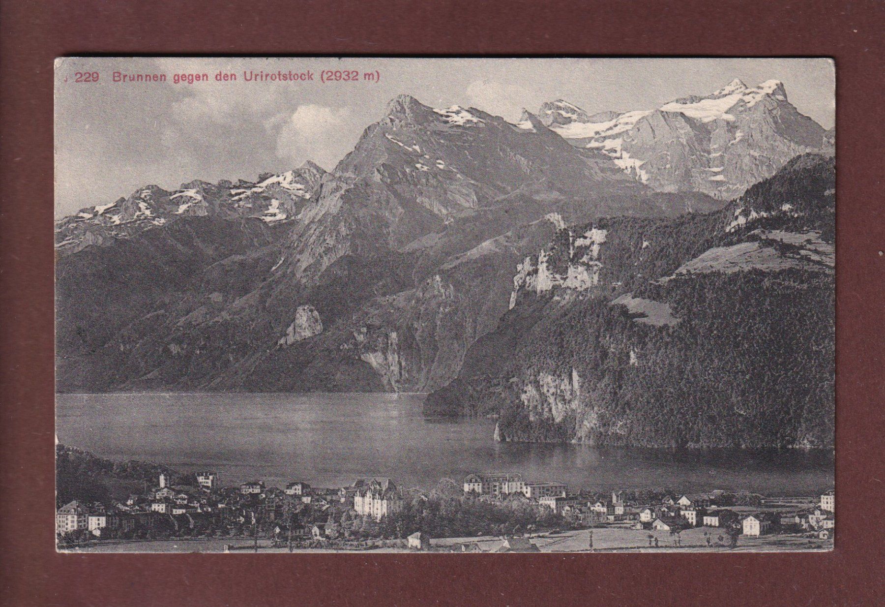 Cartoline postali: BRUNNEN - Urirotstock - 1910 – Usato da Pully venduto da nicecards