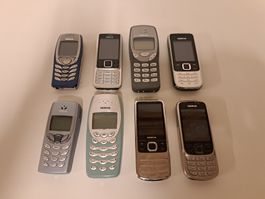 8x Vintage Nokia Handy/ Sammlerauflösung