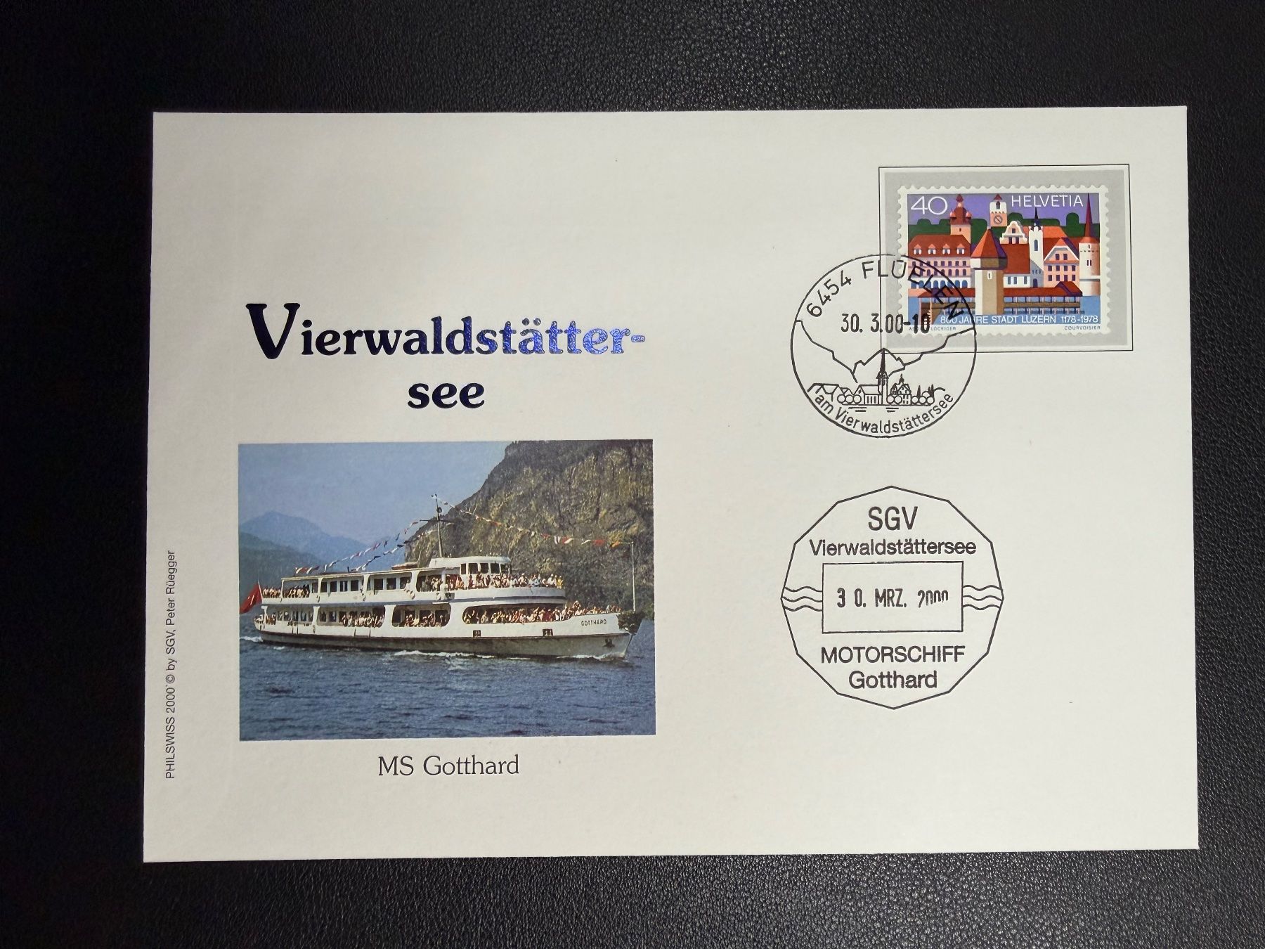 Tutti i francobolli: Schweizer Schiffspost Vierwaldstättersee MS Gotthard 2000 – Usato da oberrüti venduto da jeanmei