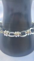 Bracciale in acciaio inossidabile con maglie ovali e nodi