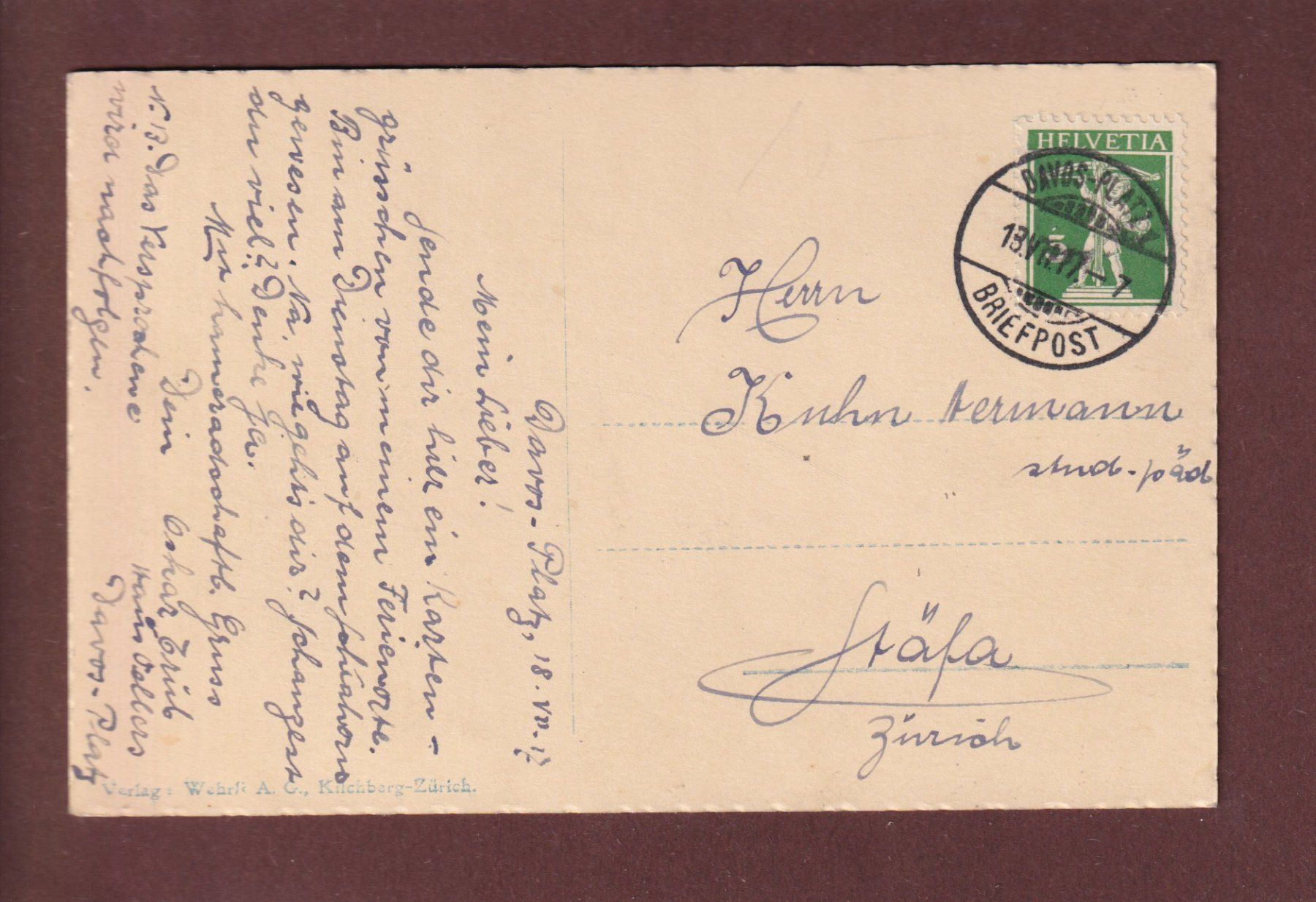 Cartes postales: DAVOS - 1917 – D'occasion à Pully par nicecards 1