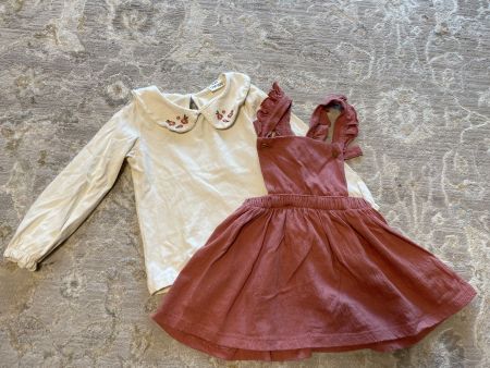 Süsses Cord-Kleid mit Bluse, Grösse 86, Top Zustand!