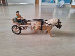 Schleich Pferdegespann, Pony mit Kutsche, Top Zustand!