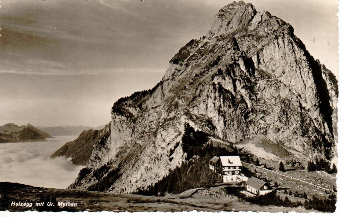 Cartoline postali: Holzegg mit Gr. Mythen – Usato da Wolhusen venduto da Curver9