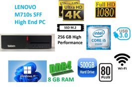 PC Lenovo M710S SFF 8GB+256GB SSD/500GB HD WLAN WIN11