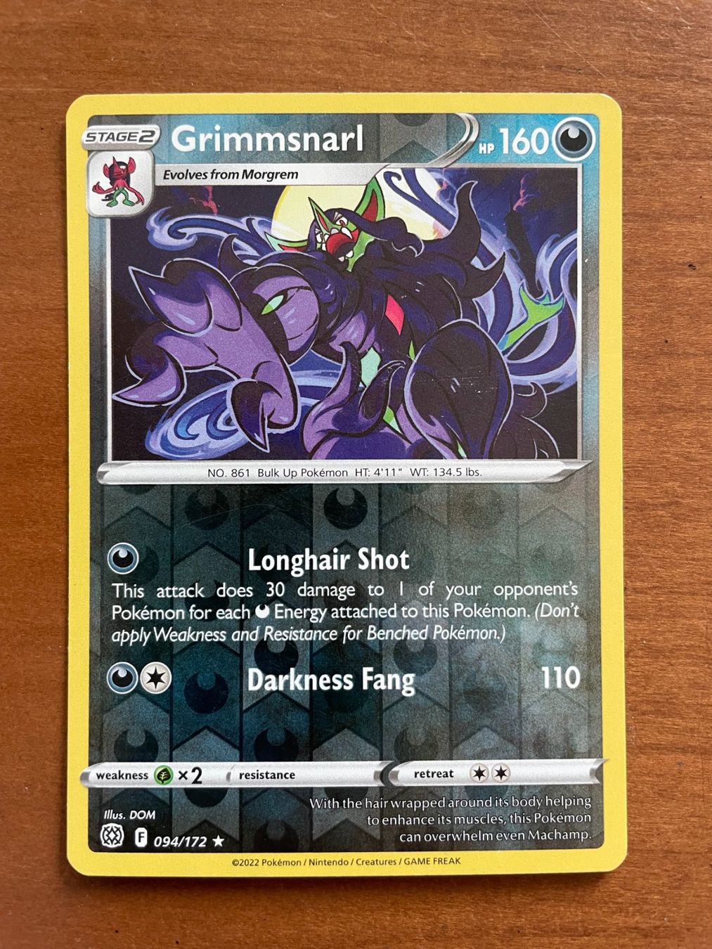 Pokémon Carte collezionabili: Pokemon Grimmsnarl Reverse (Versand gratis) – Nuovo (secondo la descrizione) da Chur venduto da Angerson