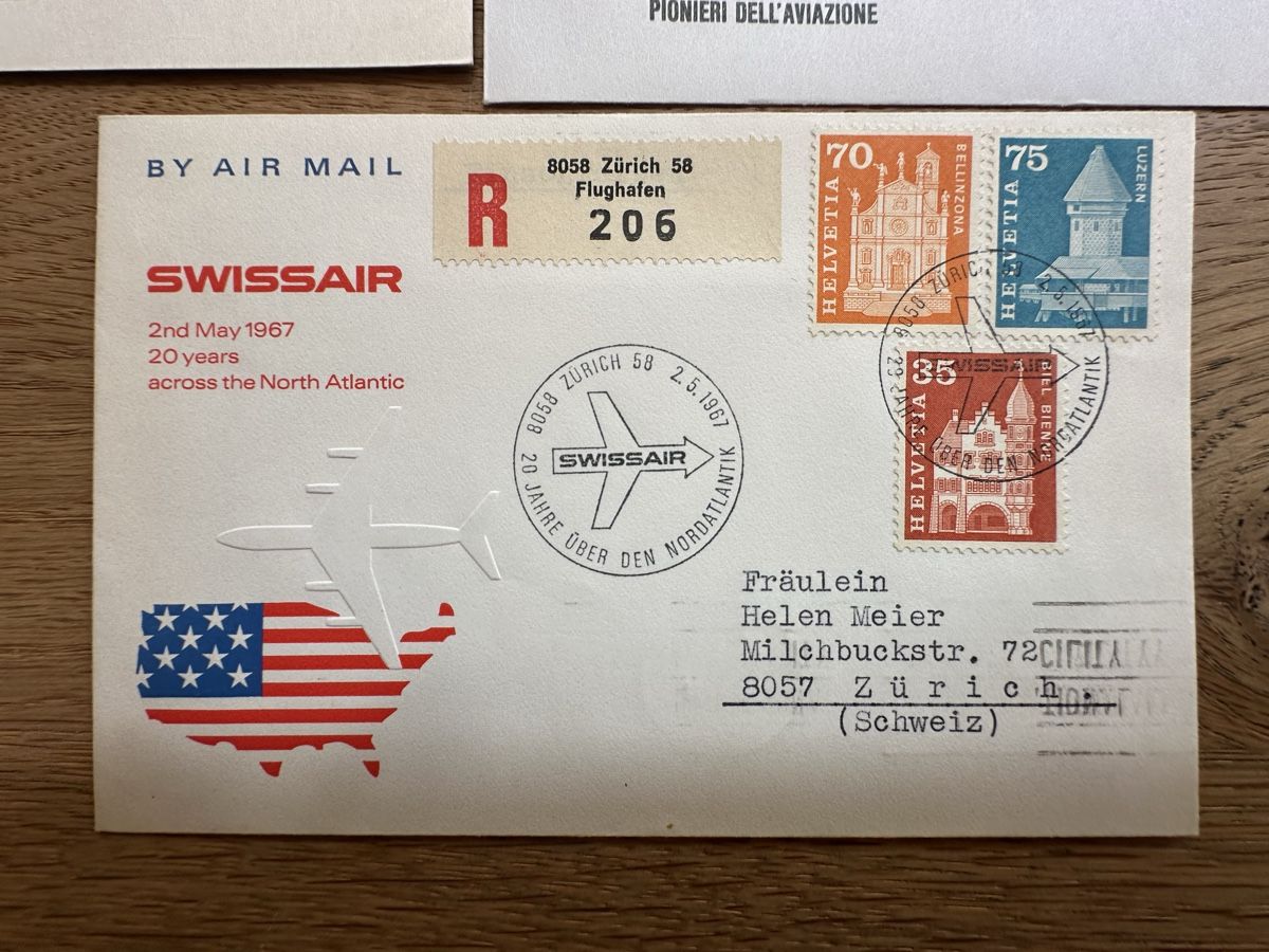 Alle Briefmarken: Schweiz - 30x Flugpost schönes Lot – Gebraucht aus Schmitten / FR von Samsara169 2