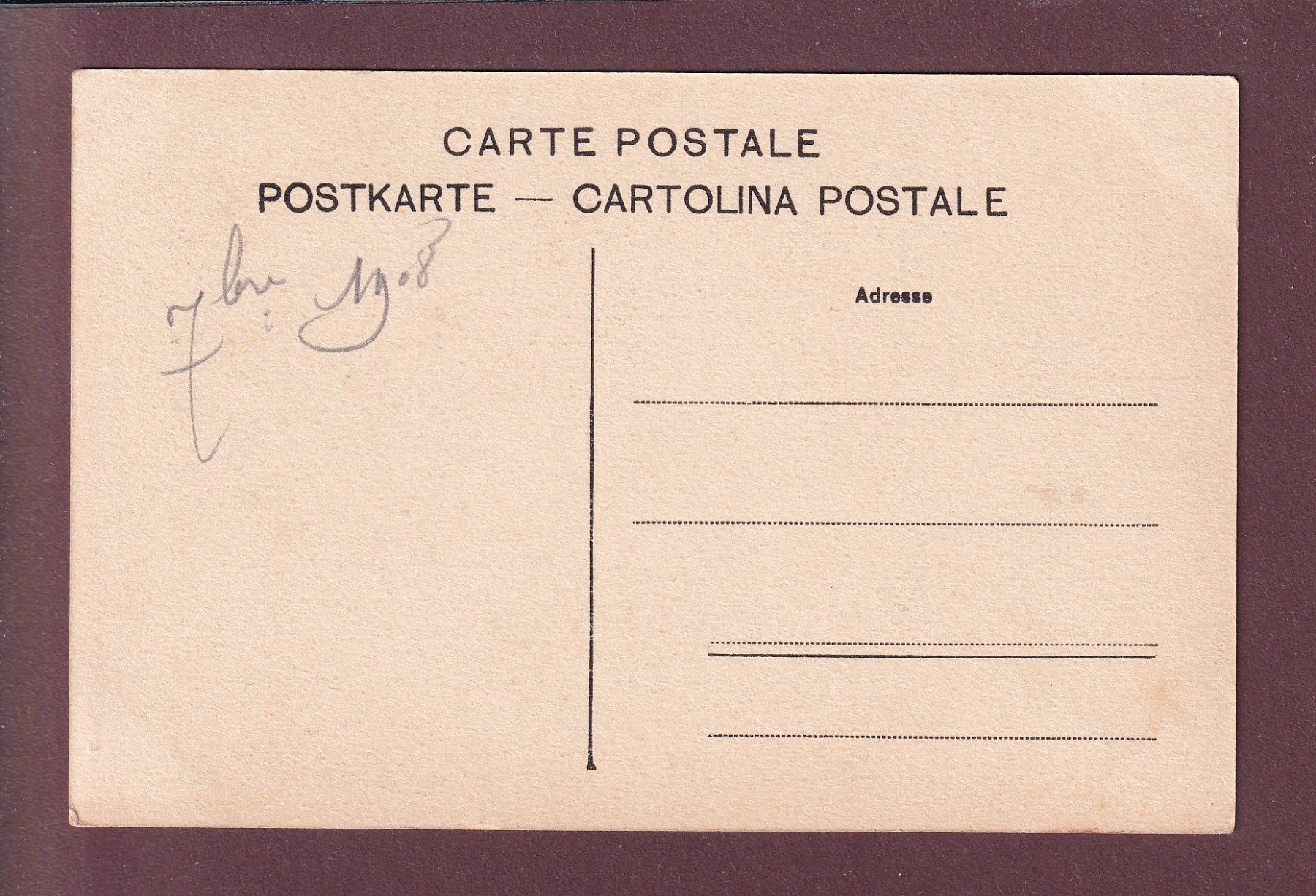Ansichtskarten: BRÜNIG-BAHN - Passhöhe - 1908 – Gebraucht aus Pully von nicecards 1