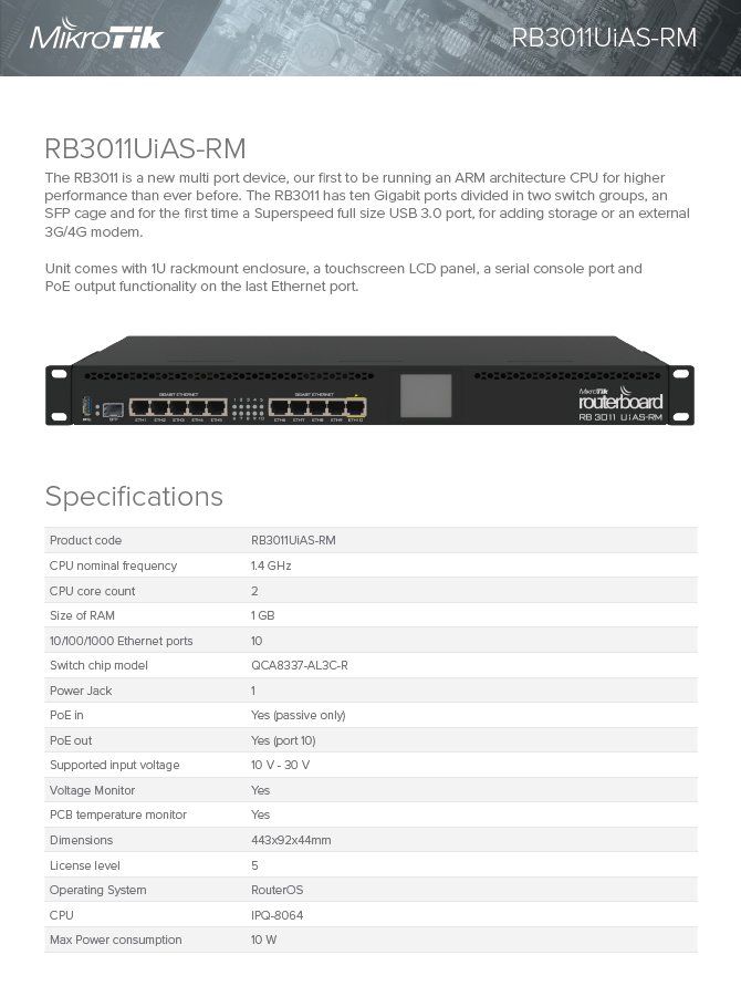 Mikrotik Modems & Router: Router MikroTik RB3011UiAS-RM – Neu (gemäss Beschreibung) aus Benken SG von olga81 8