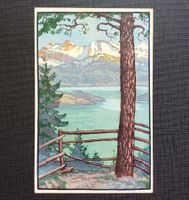 Schöne Litho VITZNAU Kurhaus Grubisbalm 1930