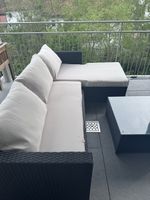 Polyrattan Loungemöbel Garten Set schwarz mit Tisch TOP ❤️