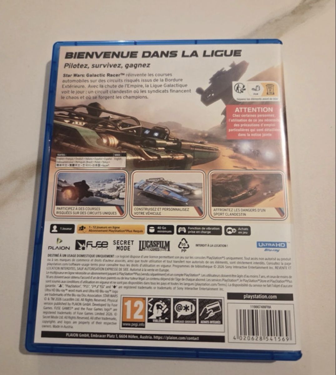 Giochi: Star Wars Galactic racer PS5 comme neuf – Nuovo (secondo la descrizione) da Essert FR venduto da jsi_98j5 1