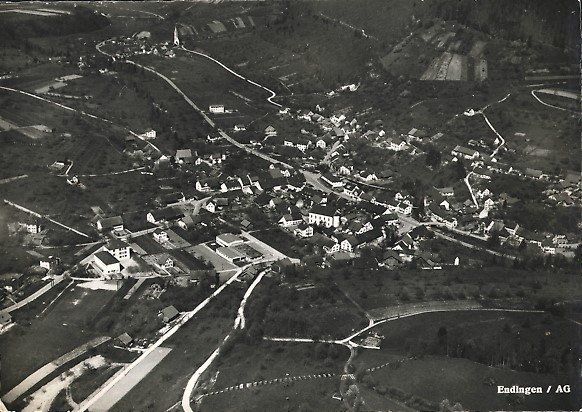 Ansichtskarten: Stetten AG Ortsansicht Nr.11039  ,  1940 – Gebraucht aus Solothurn von Bepposol