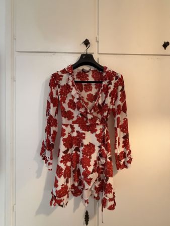 Abito The Kooples floreale rosso taglia 36/38 seta