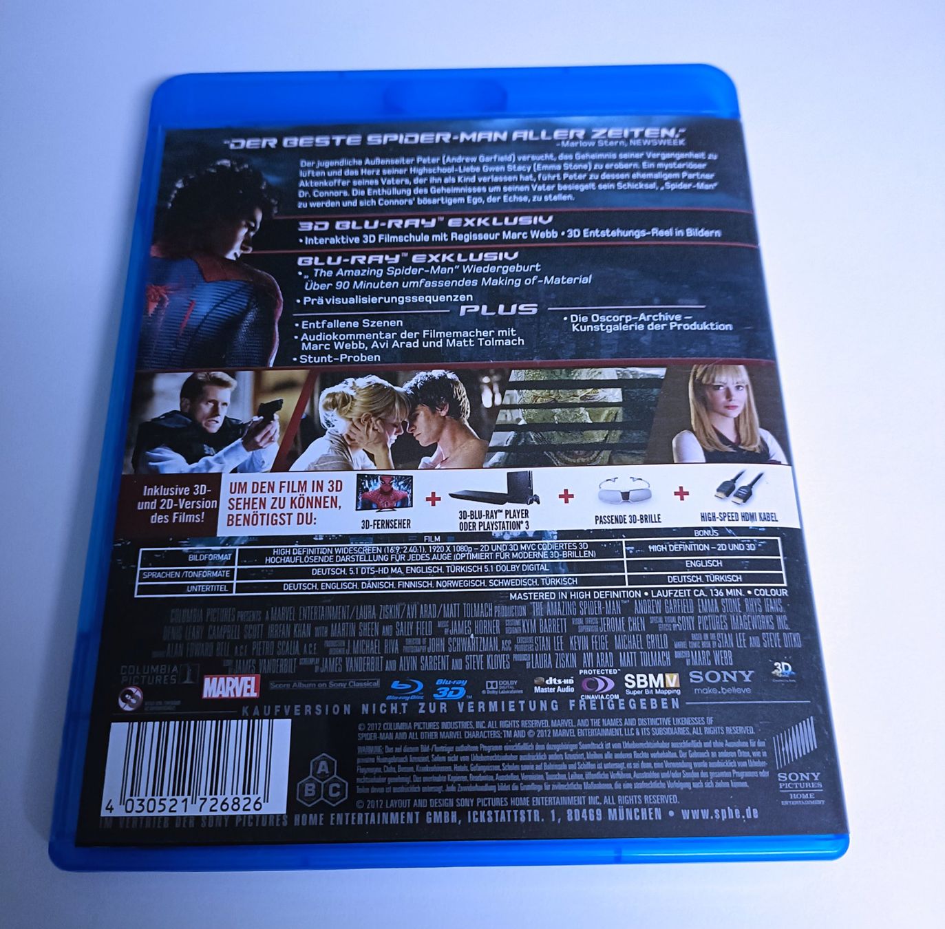 Alle DVDs: The Amazing Spiderman in 3D – Gebraucht aus Köniz von Filmzone 1