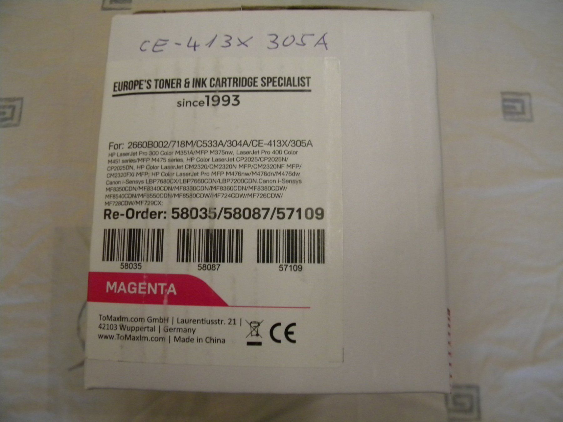 Cartucce per stampanti & toner: CE413X  305x – Nuovo e nell'imballaggio originale da Bühler venduto da Wini100 1