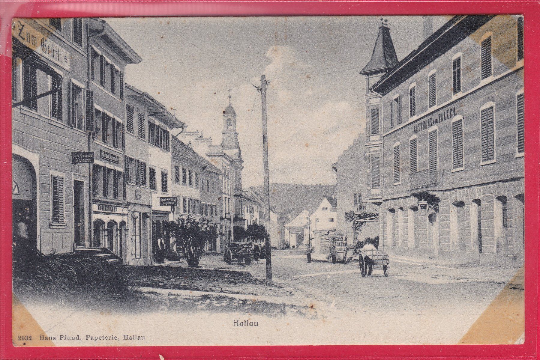 Cartoline postali: HALLAU, 16.8.1907 – Usato da Oberrieden venduto da Gebirgsstelze