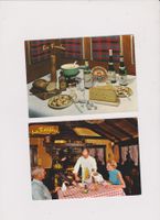 Lot de 2 cartes postales Fondue et Raclette