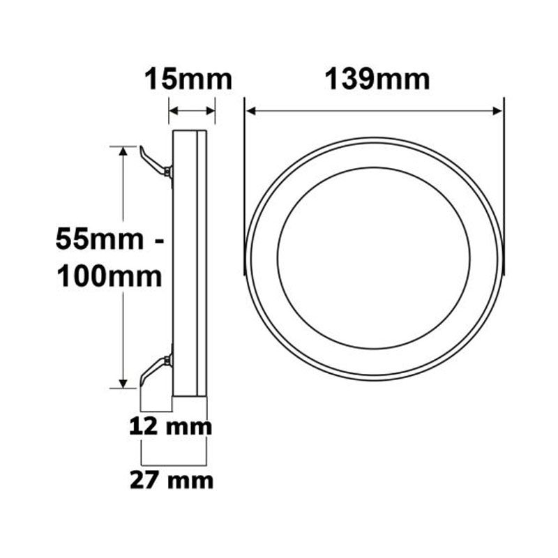 Lampade: LED Einbaustrahler,Weiss, IP44, 14 cm Ø – Nuovo (secondo la descrizione) da Kreuzlingen venduto da Smart-Light 2