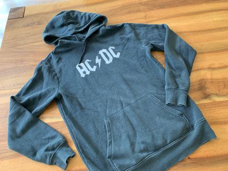 AC/DC grauer Kapuzenpullover Hoodie Gr. S