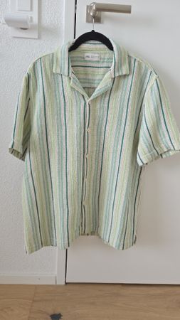 Zara gestreiftes Kurzarmhemd Grösse L Sommerlich Frisch