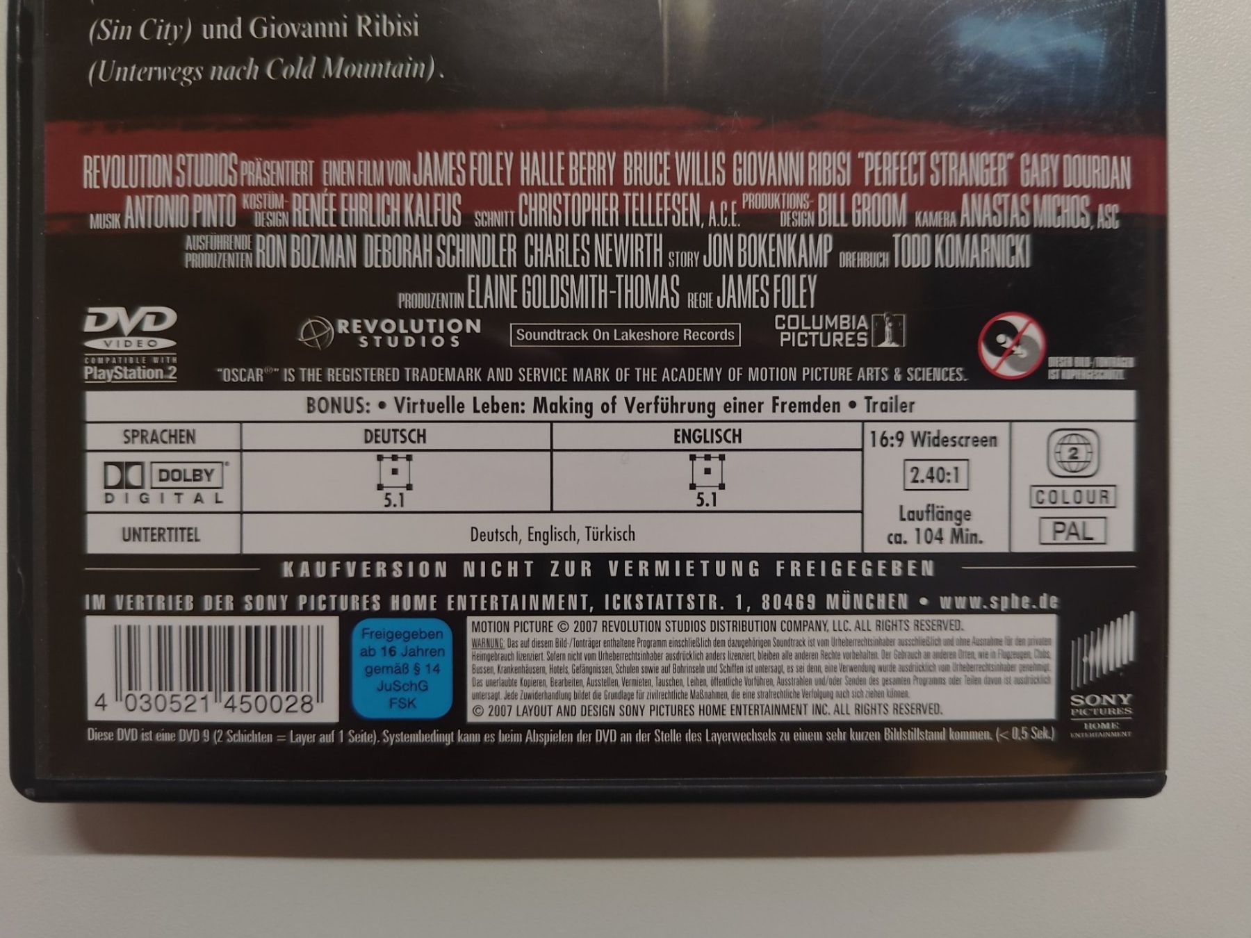 Tutti i DVDs: Verführung einer Fremden – Usato da Liestal venduto da Kratzilla 3