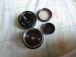 2 STK UV TOPCOR  MF ANTIK LENS.LÄÜFT-JAPAN