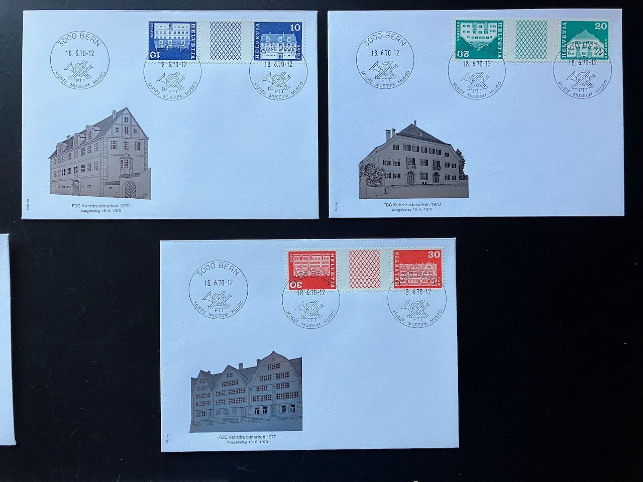 Tutti i francobolli: Kehrdrucke 1970 auf FDC – Usato da Nesslau venduto da zueri6 4