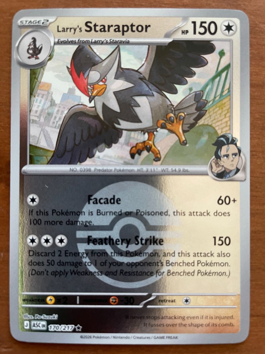 Pokémon Carte collezionabili: Pokemon Larry's Staraptor Reverse (Versand gratis) – Nuovo (secondo la descrizione) da Chur venduto da Angerson