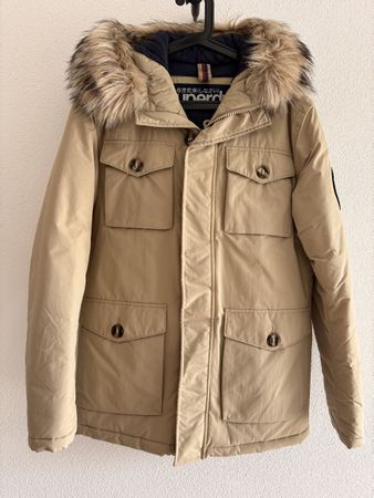 Superdry Winterjacke mit Kunstfellkapuze, Gr. M, Top Zustand