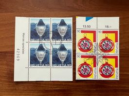 1999   CH Erstag gest.Viererblock mit Tab  (K165)