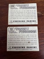 2 Panini Transformers Sticker 72 und 242 gebraucht 1986