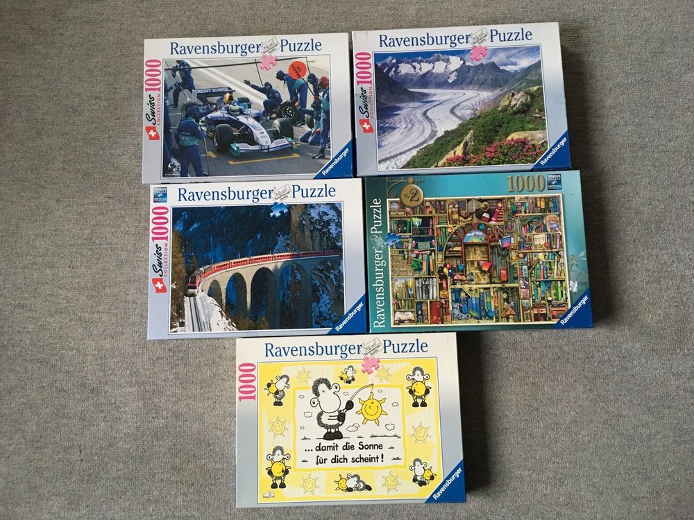  5 schöne Puzzle mit 1000 Teilen (Gebraucht) in Jona für CHF 25 – mit 