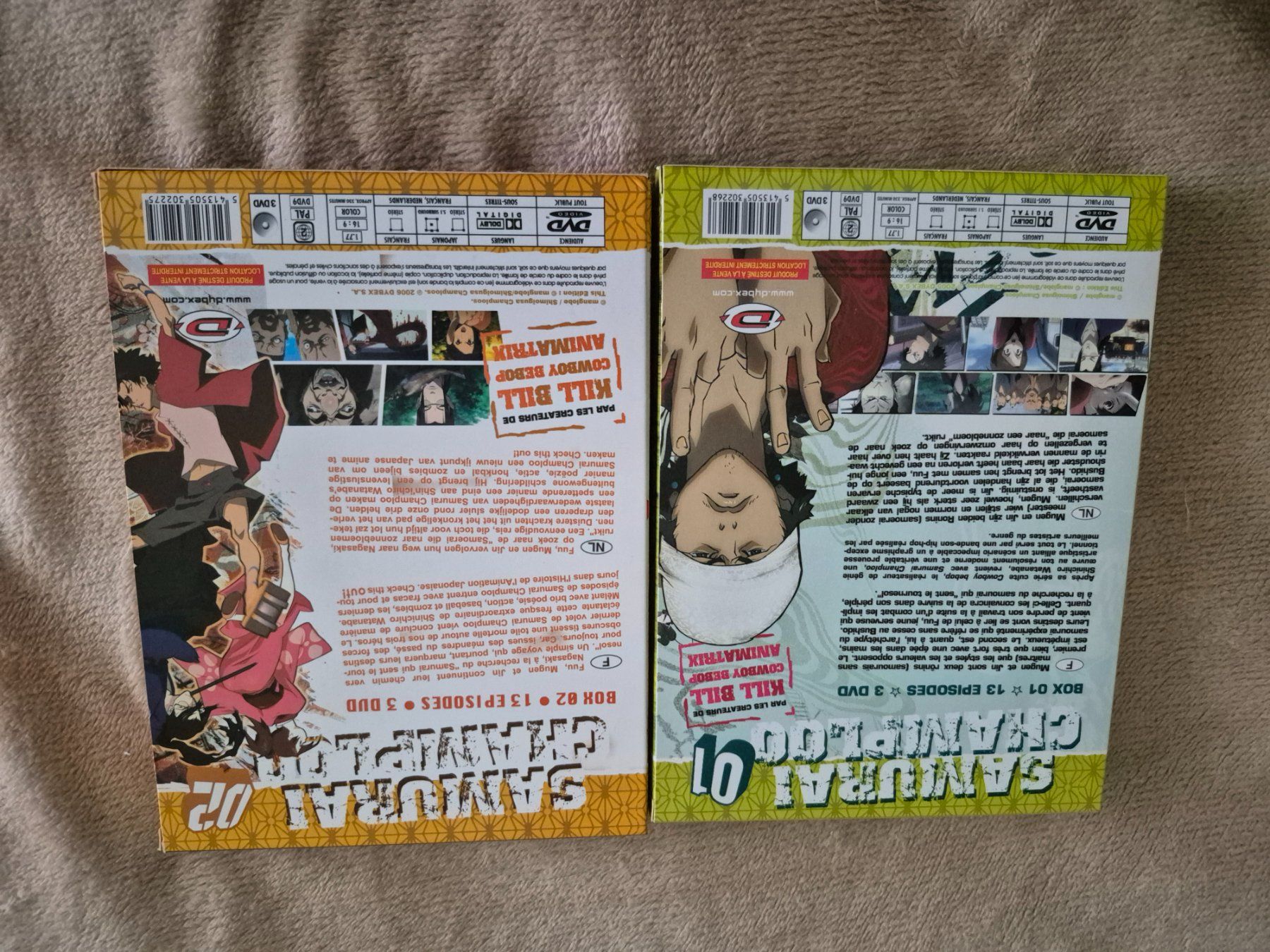 Tutti i DVDs: DVD Samurai Champloo coffrets 01 et 02 occasion – Usato da Lausanne venduto da Nerfert 1