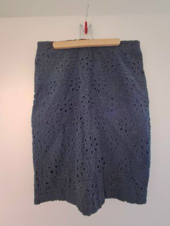 J. Crew Jupe Dentelle Bleue - Style Crayon Taille 4 (36)