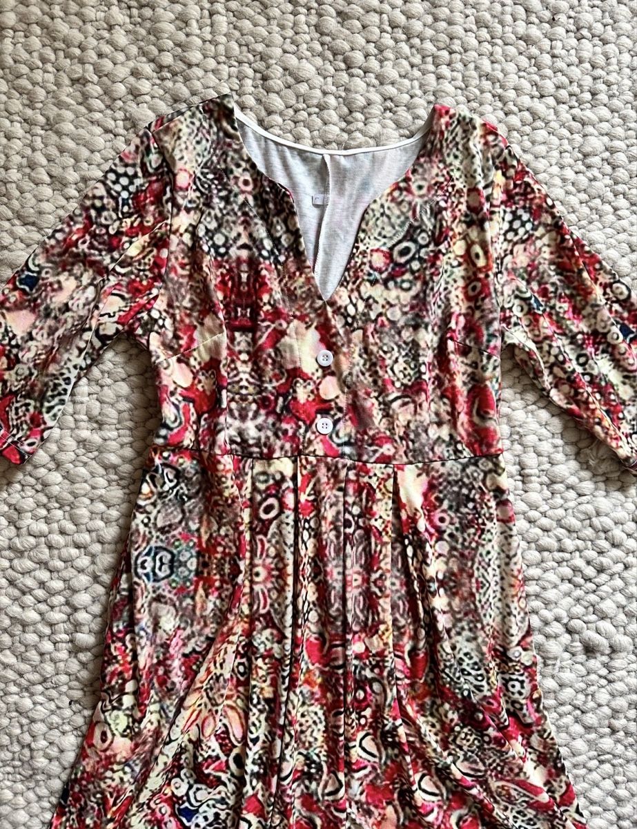 Vestiti: WUNDERSCHÖNES FLIESSENDES KLEID MIT MUSTER gr L-XL – Nuovo (secondo la descrizione) da Schaffhausen venduto da rot_yyy7 1