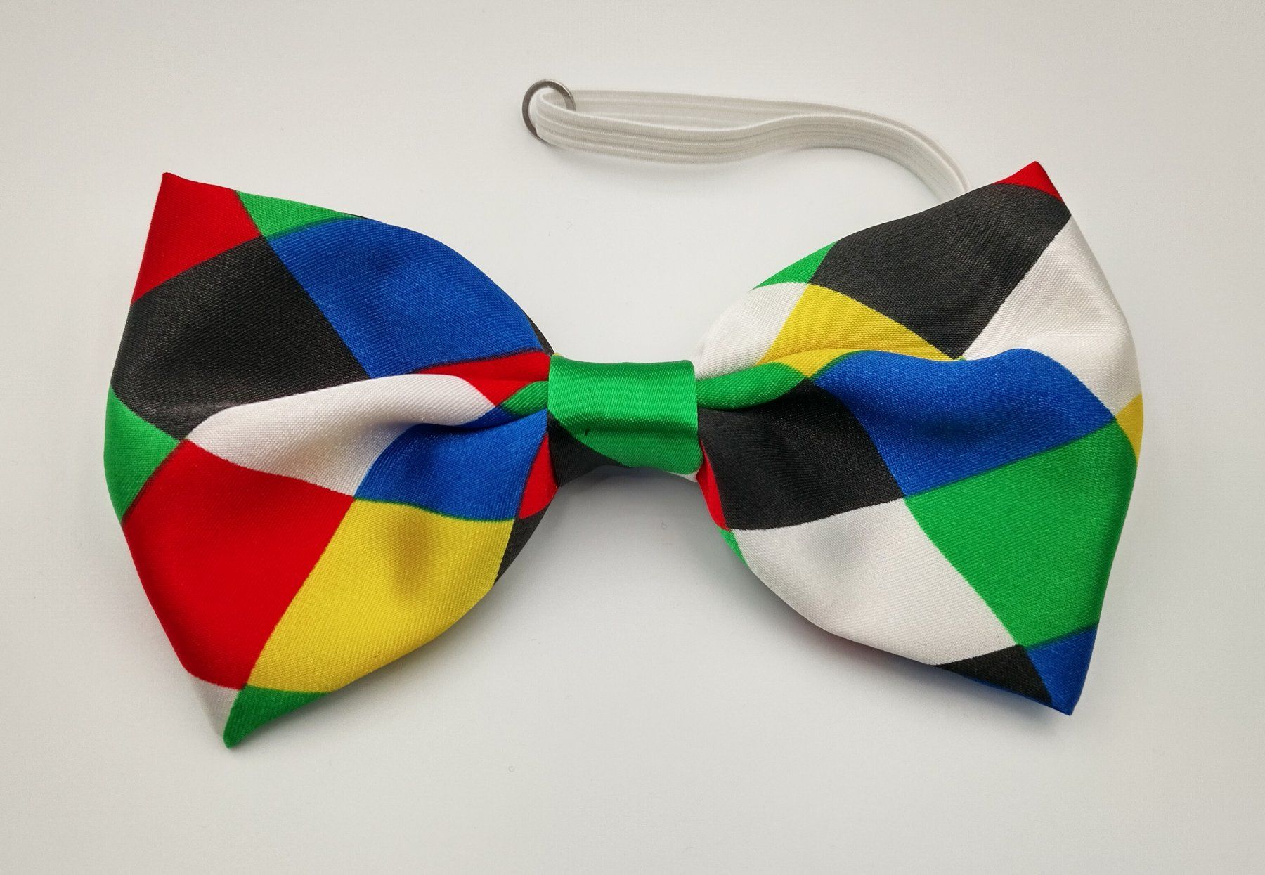 Costumi: Clownfliege Masche bunt mit Rautenmuster 10x18cm – Nuovo e nell'imballaggio originale da Luzern venduto da -gwunderchischtli-