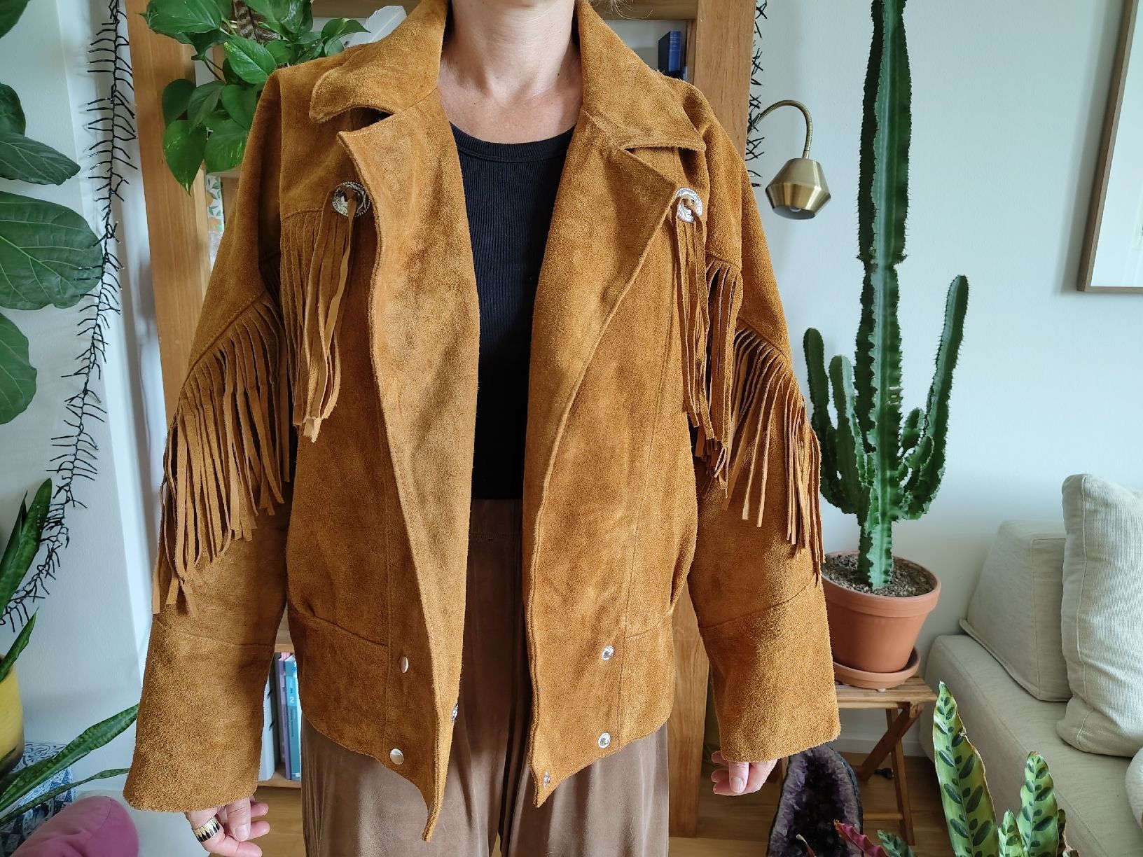 Giacche: Vintage Lederjacke mit Fransen – Usato da Zürich venduto da betzec 3