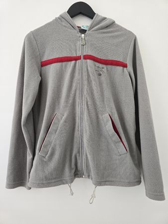 Fleecejacke Hammerschmid grau rot Grösse S