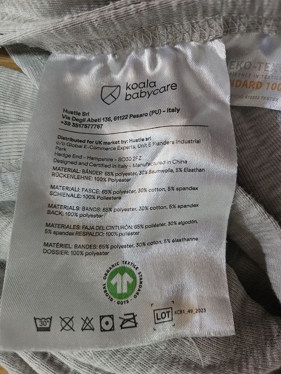 Koala Babycare Bauch- & Rückentragen: Koala Babycare Tragetuch, grau – Gebraucht aus Bern von Oloui 2