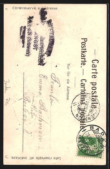 Cartoline postali: Präge-AK Baden, Schloss Schartenfels mi – Usato da Berlin venduto da bartko-reher 1