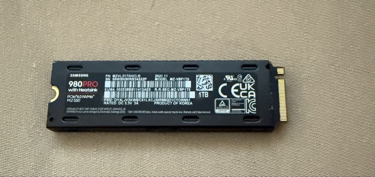 Samsung Harddisks: Samsung 980 Pro 1TB M.2 SSD MIT HEATSINK – Gebraucht aus Bottmingen von max_9x85 1