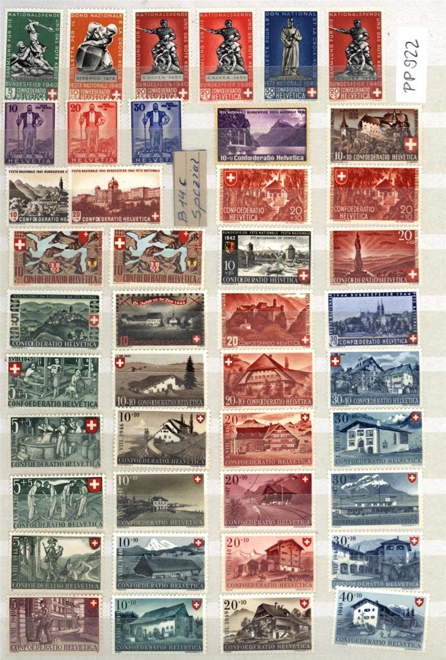 Alle Briefmarken: PP ** mit 14C+ 5C 3 Vorläufer (PP922) – Neu (gemäss Beschreibung) aus Seuzach von Harri19
