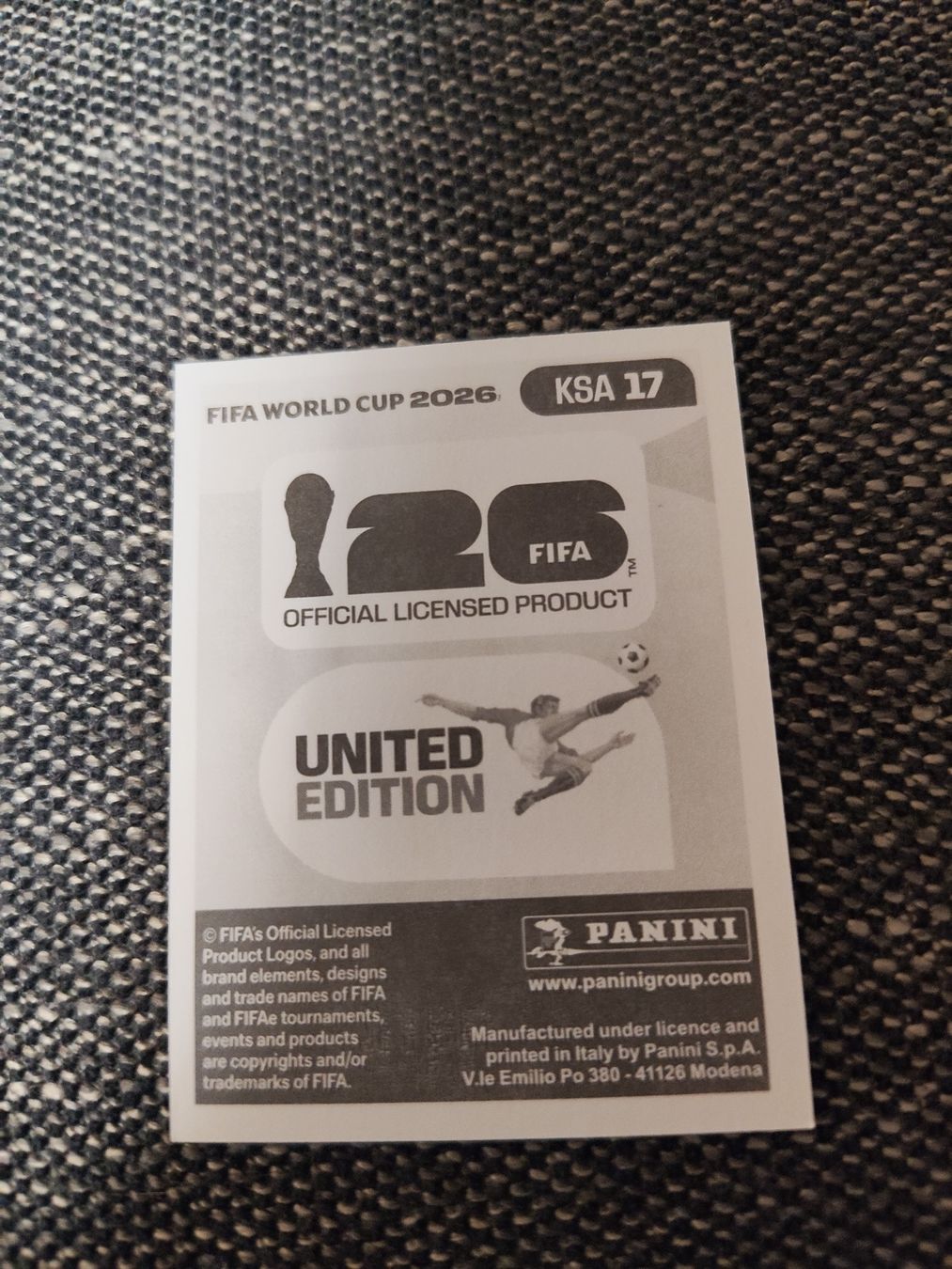 Panini Carte collezionabili: Panini 2026 Wm Ksa 17 – Nuovo (secondo la descrizione) da Lieli venduto da Maholo 1