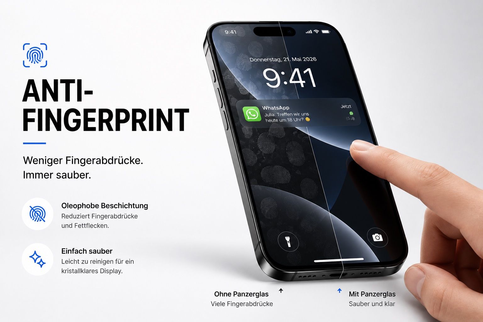 Panzerglass Cover & Protezioni schermo: 1x Panzerglas | Sichtschutz | 9H Schutz | iPhone 16 Pro Max – Nuovo e nell'imballaggio originale da Zollikofen venduto da TrendMaster24 5