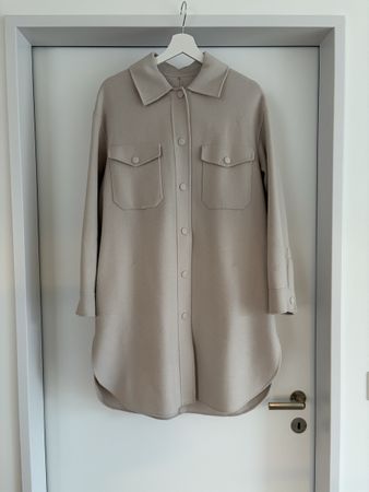 Massimo Dutti Oversized Mantel beige