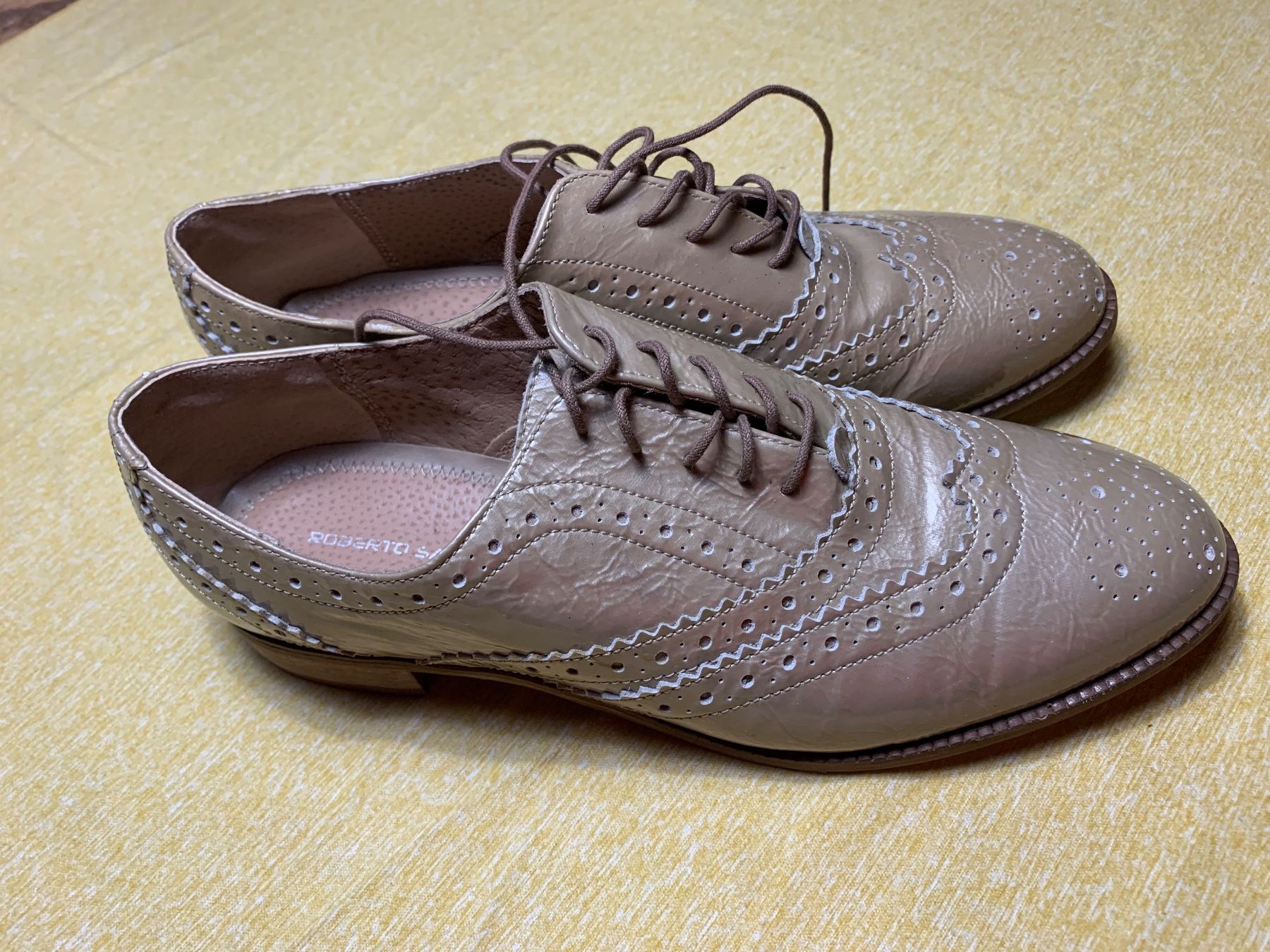 Roberto Santi Loafers Pelle laccata beige,tg39-nuovo (Neu (gemäss ...